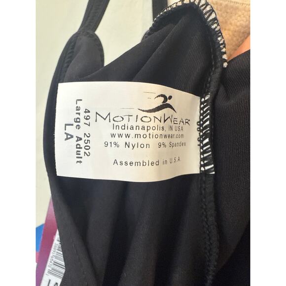 NWT Motionwear black camisole leotard AL - Picture 8 of 8